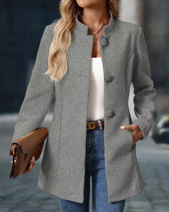 Lucrezia | Elegante cappotto collo alla coreana