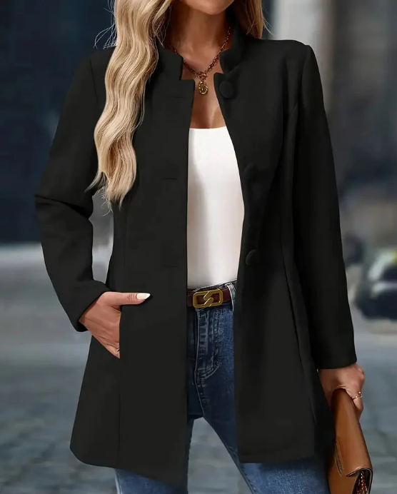 Lucrezia | Elegante cappotto collo alla coreana