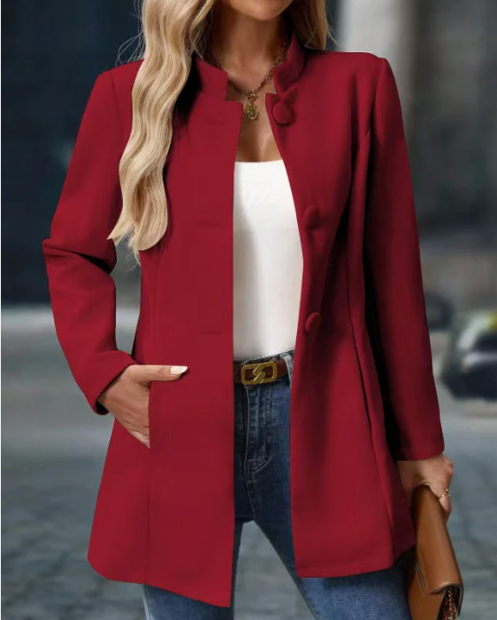 Lucrezia | Elegante cappotto collo alla coreana