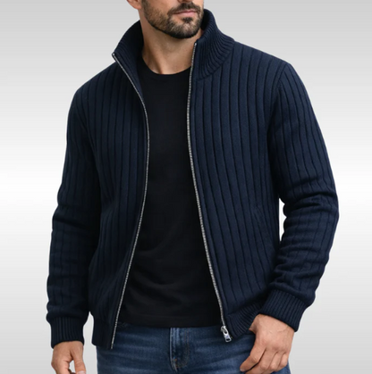 omar - cardigan uomo con zip