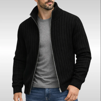 omar - cardigan uomo con zip
